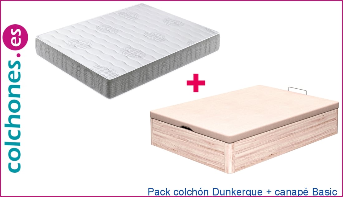 colch&oacute;n Dunkerque y canap&eacute; Basic de Colchones.es