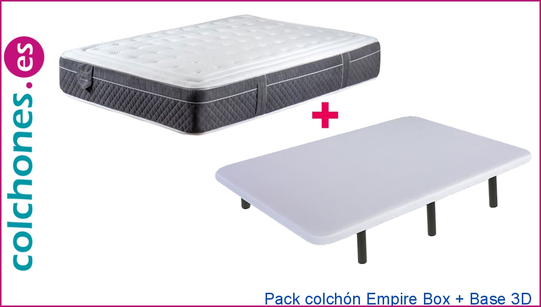 colchón Empire Box y Base Tapizada 3D de Colchones.es