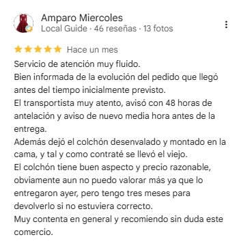 Valoración colchón Supra XXL medio-duro de Colchones.es