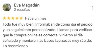 Valoración colchón Plein de Colchones.es