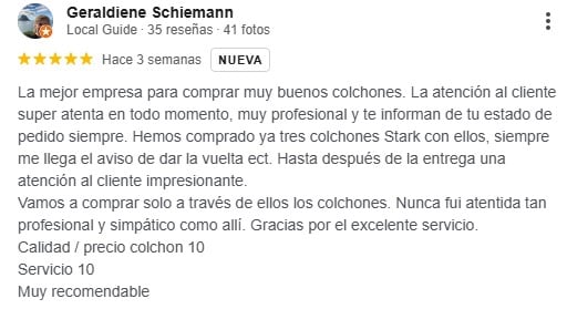Valoración Colchón Stark duro con visco