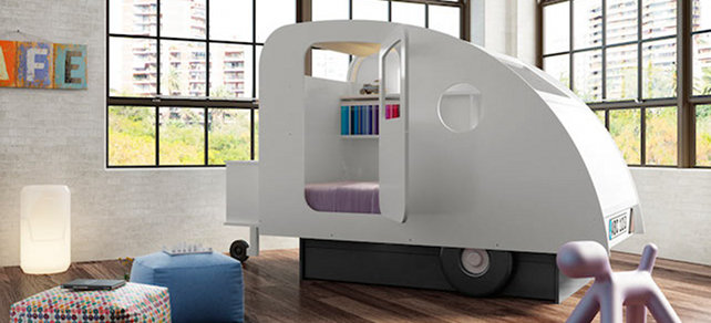 dormitorio infantil hipster coche