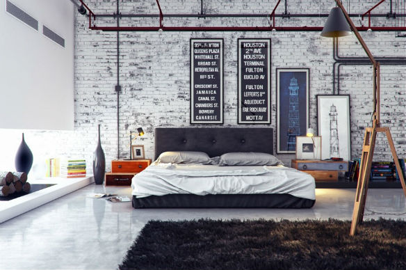 Dormitorio estilo industrial