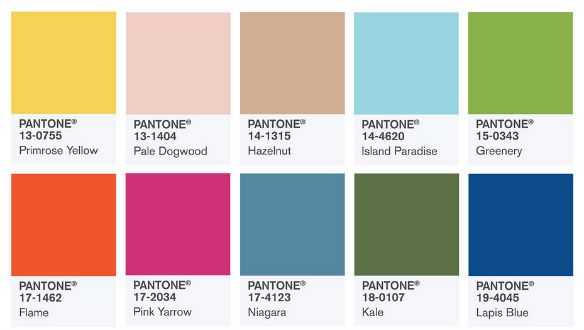 colores de moda Pantone