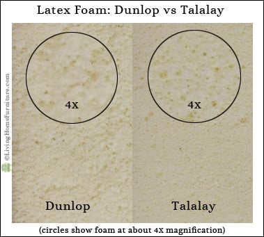 Diferencias látex Talalay látex Dunlop